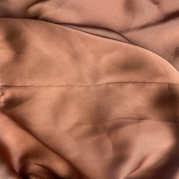 Sirapop Sara Satin Asymmetric Side-Drape Midi Dress in Camel NWTI – Size Small - Picture 11 of 17